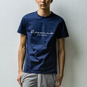 RESOUND CLOTHING リサウンドクロージング RC31-T-003 handwriting rogoT ロゴベーシックTシャツ NAVY ブランドロゴ ややタイト 半袖 メンズ 2024年春夏(4)