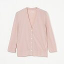 three dots スリードッツ KD7003Y Jersey colette cropped cardigan ジャージー コレット クロップドカーディガン soft mauve クロップド丈 ニットカーディガン Vネック レディース 2024年春夏 送料無料