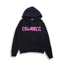 30％OFF DSQUARED2 ディースクエアード S71GU0453 D2 Fluo Hoodie フーディ プリント プルオーバー パーカー D2 フリース素材 スウェット シャツ 長袖 カジュアル 正規品 送料無料