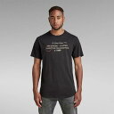 30%OFF G-STAR RAW ジースターロウ D21200-336-6484 Lash Text Graphic T-Shirt ブラック メンズ 半袖 プリント Tシャツ リラックスフィット カットソー 返品交換不可