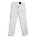 30%OFF DSQUARED2 ディースクエアード S71LB1055 SKATER JEANS メンズ ホワイト ジーンズ デニム カナダリーフデザイン D2 スケータージーン ダメージ リペア カラージーンズ 正規品 2022春夏 送料無料 返品交換不可