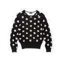 30%OFF SY32 by SWEET YEARS スウィートイヤーズ SYG-23A07W SY LOGO KNIT SWEATER ジャガードニット ブラック SY32 裏面起毛 ウールアクリル素材 セーター レディース ゴルフ 2023年秋冬 送料無料