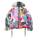 30%OFF KHRISJOY クリスジョイ 3245-AFPW001NYF PUFF KHRIS ICONIC GRAFFITI MULTICOLOR レディース ダウンジャケット 総柄 アウター ダウン ショート丈 ドローストリング グラフィックプリント 2023年秋冬 送料無料 返品・交換不可