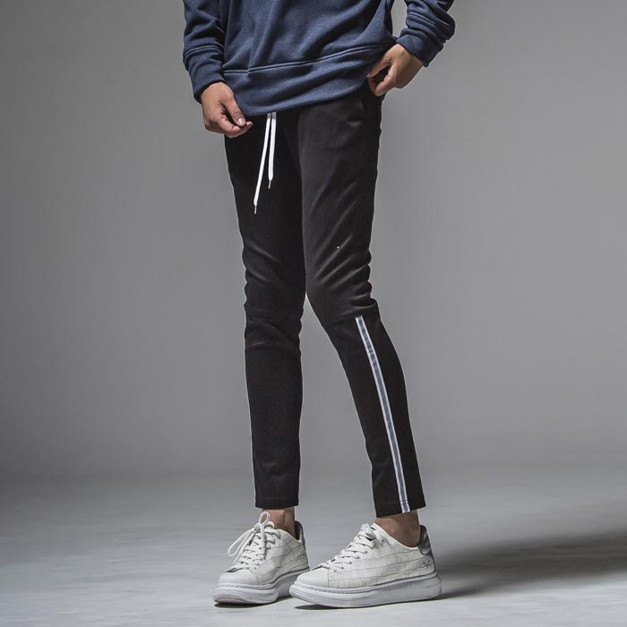 RESOUND CLOTHING リサウンドクロージング RC30-ST-017 Audio PANTS BLACK オーディオ ラインパンツ 定..