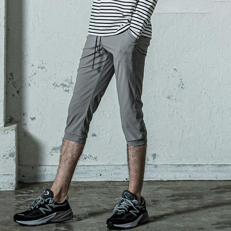 RESOUND CLOTHING リサウンドクロージング RC35-HP-002 RE cropped PT グレー メンズ ナイロンイージー クロップド パンツ 2025年春夏 送料無料