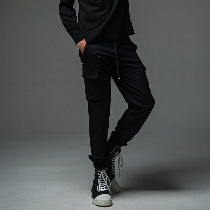 RESOUND CLOTHING リサウンドクロージング RC29-ST-035 PT CARGO PANTS BLACK ナイロン イージーカーゴパンツ ブラック リサウンド テーパードシルエット カーゴパンツ メンズ 2023年秋冬 送料無料