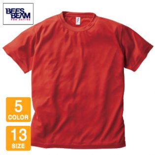 【本当の最安値に挑戦します！】 BEESBEAM ビーズビーム Tシャツ 無地 半袖 メンズ レディース ジュニア キッズ ユニセックス 大きいサイズ コーデ おしゃれ スポーツ 速乾 吸汗 薄手 uネック オールシーズン ACT-108 アクティブTシャツ