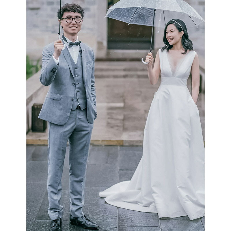 ウェディングドレス 花嫁 wedding dress 二次会 前撮り ドレス vネック 海外挙式 シンプル 結婚式 成人式 パーティードレス ブライダル 編み上げ ロングドレス フォーマルドレス トレーン レディース ファッション ワンピース セミオーダー