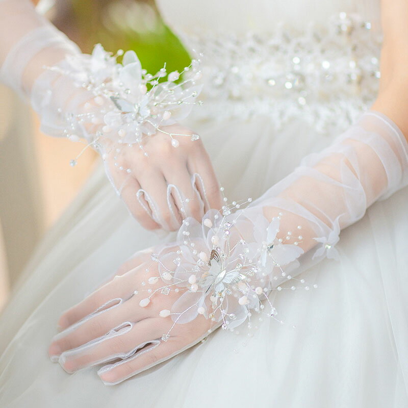 楽天unique weddingsブライダル手袋 ショート glove ウェディング ショート グローブ レース 花嫁手袋 二次会 挙式 グローブ ウエディング 小物 披露宴 結婚式