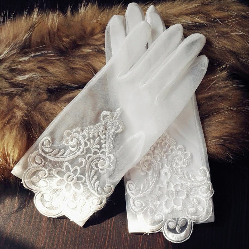 ウェディング グローブ wedding glove ブライダル 手袋 ショート グローブ 花嫁 透...