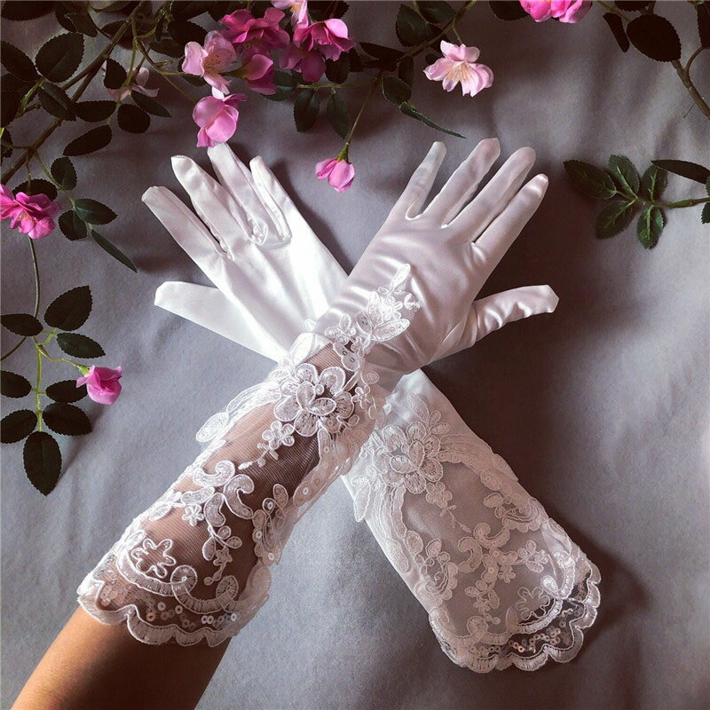 楽天unique weddingsブライダル グローブ ロング wedding glove ウェディング 手袋 サテングローブ ロング グローブ 花嫁 手袋 二次会 グローブ レース 高級 グローブ パーティー手袋 挙式グローブ 優雅 披露宴 撮影道具