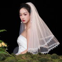 ブライダルベール セミロング ベールアップ 二重ベール 可愛いレース付き 結婚式 ウエディングベール 雪の妖精 純白 森系 フワフワ 優しさ 旅行撮影 海外撮影...