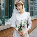 ブライダルベール 可愛いプリンセス 純潔のマリア ウェディングベール 結婚式 披露宴 セミロング 手作りベール ベールダウン ベールアップ オフホワイト ふんわ...