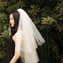 ブライダルベール お洒落のベール ふわふわ 花嫁ベール ウェディングベール フランス設計 結婚式 披露宴 セミロング 手作りベール ベールダウン ベールアップ ...