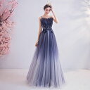 カラードレス ロングドレス パープル 二次会 パーティードレス 花嫁 ウェディングドレス ブライト コンサート 披露宴 結婚式 演奏会 ステージ衣装 吊りスカー...
