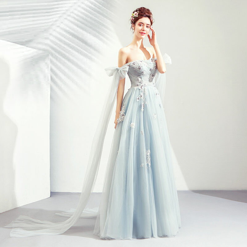 J[hX F Bridesmaid dress blue t OhX p[eB[hX  ԉ tH[}hX 񎟉 CujOhX \ aChX u[ RT[g Z~I[_[/t@Xi[