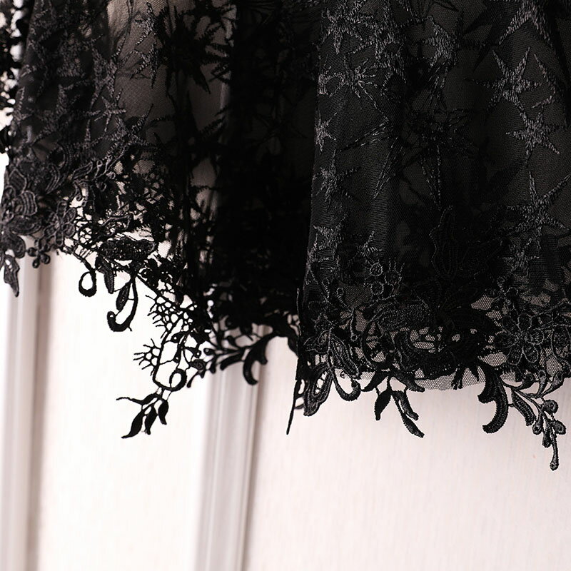 ウエディングショール ウェディングケープ ウェディングショール ブラック ケープ ブライダル 結婚式 二次会 披露宴 花嫁 肩掛け 黒 春夏 星柄 レース ウエディングケープ ウェディングボレロ ウエディングボレロ 花嫁小物 前撮り フォーマル 発表会 演奏会