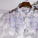 ウエディングショール ウェディングケープ ウェディングショール ブルー 花柄 ケープ ブライダル 結婚式 二次会 披露宴 花嫁 肩掛け 春夏 エレガント ウエデ...