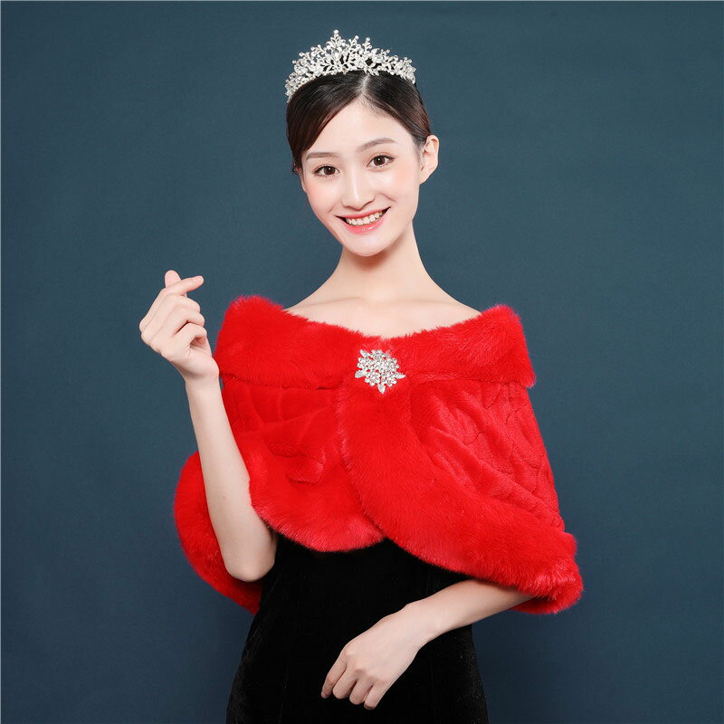 結婚式 ボレロ ファーショール ウェディング レディース ファー パーティー ショール ドレス 成人式 着物 ファーケープ 厚手 フェイクファー 可愛い
