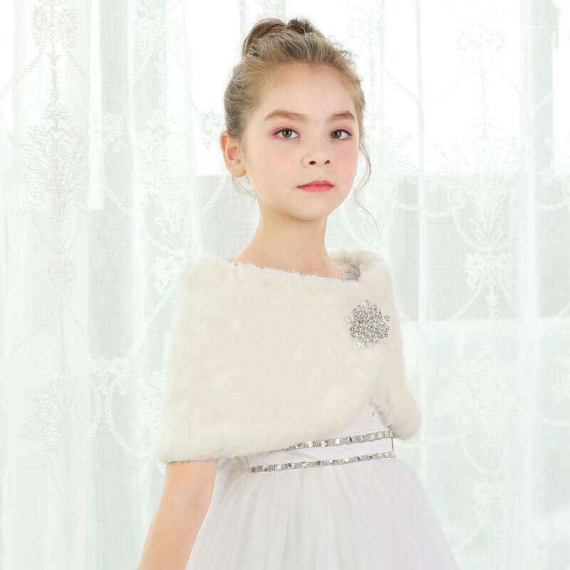 ウエディングショール キッズ ボレロ 秋冬 ドレスショール 子ども ショール フェイクファー 子供用 肩掛け お呼ばれ パーティー フォーマルケープ 女の子 子供服 シンプルキッズ ファーケープ 厚い ふわふわ 入学式 結婚式 食事会