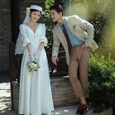 海外挙式ドレス シンプル 花嫁 ウェディングドレス 結婚式 Aラインドレス 二次会 ワンピース スレンダーライン 前撮りドレス 5分袖 海外挙式ドレス ブライダ...