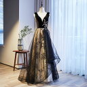 カラードレス 二次会 花嫁 ロングドレス 結婚式 おしゃれ カクテルドレス 袖なし Vネック Aラインドレス 披露宴 着痩せ パーティードレス シンプル 可愛い...