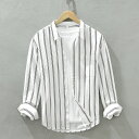 シャツメンズ長袖カジュアル M L XL 2XL 3XL 春服 薄手 夏服 綿混 紳士 涼しい ボタンダウンシャツ チュニックワイドシャツ オシャレ ゆるシルエット 父の日 カジュアルシャツ おしゃれ オシャレ クールビズ