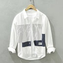 シャツメンズ長袖カジュアル オシャレ 春服 薄手 M L XL 2XL 3XL 涼しい ゆるシルエット 夏服 綿混 紳士 父の日 カジュアルシャツ おしゃれ オシャレ クールビズ ボタンダウンシャツ チュニックワイドシャツ