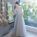 カラードレス 二次会ロングドレス 長袖 花嫁 Aラインドレス 前撮り 演奏会用ドレス ファスナー エレガント パーティードレス 高校生 ピアノ発表会 ステージ 衣装 可愛い シンプル 着痩せ ロングワンピース コンサート 撮影 ダンス フォーマル 20代 30代 40代