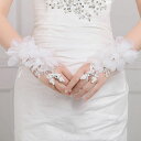 ショート 結婚式 ウエディンググローブ 安い ブライダルグローブ 花嫁 グローブ 手袋 二次会 パーティー ウェディング手袋 赤 フィンガーレス オフホワイト