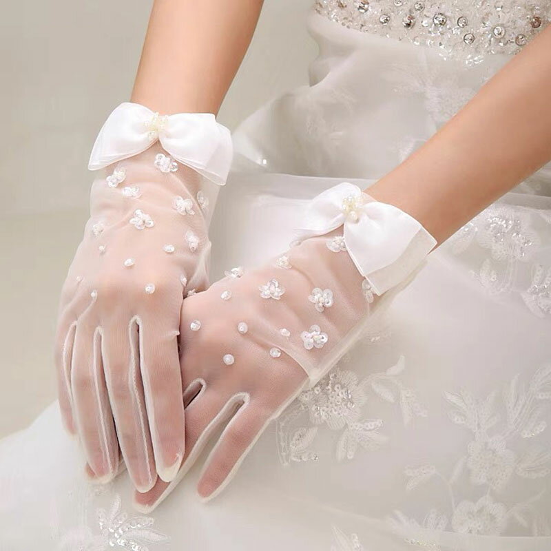ショート 結婚式 ウエディンググローブ 安い ブライダルグローブ 花嫁 グローブ 手袋 二次会 パーティー ウェディング手袋 オフホワイト glove イベント用