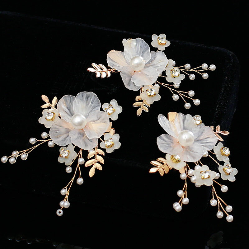 ヘッドドレス イヤリング コサージュ ウェディング小物 花 フラワー 小枝 ヘアアクセサリー 発表会 演奏会 結婚式 二次会 披露宴 花嫁 ブライダル ウエディング パーティー