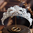 ティアラ クラウン ウエディングヘッドドレス 王冠 クリスタル リボン ウェディング 花嫁 結婚式 披露宴 ブライダル 二次会 前撮り パーティー 韓国風 お洒...