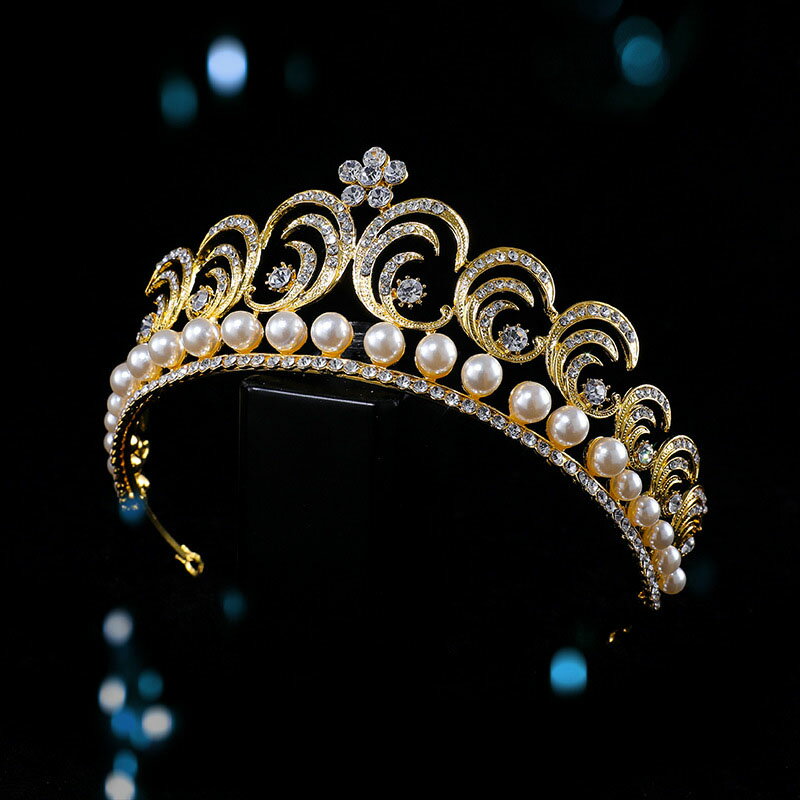 ゴールド シルバー ウエディング ティアラ クラウン 王冠 ヘッドドレス ヘアアクセサリー 花嫁 ウェディング 結婚式 前撮り 二次会 パーティー ブライダル小物