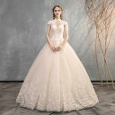 ウエディングドレス スタンドカラー 二次会 プリンセスラインドレス 花嫁 結婚式 披露宴フォマールドレスお姫様 着痩せ 20代30代40代 ブライダル 高級 ロ...