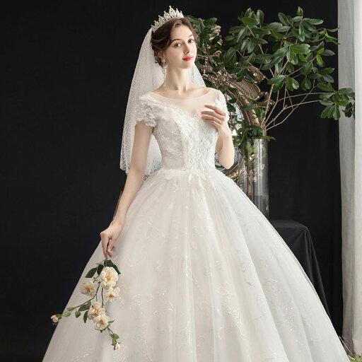 ウェディングドレス 半袖 挙式 ブライダル 結婚式 wedding dress 披露宴 ロングドレス 二次会 フォーマルドレス 花嫁 セミオーダー/編み上げ ウェディングドレス 半袖 挙式 ブライダル 結婚式 wedding dress 披露宴 ロングドレス 二次会 フォーマルドレス 花嫁 セミオーダー/編み上げ