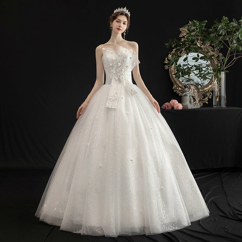 ウェディングドレス 花嫁 挙式 ブライダル 結婚式 wedding dress 披露宴 ロングドレス 二次会 フォーマルドレス お嬢様 優雅 淑女 綺麗 海外撮影 お呼ばれ セミオーダー/編み上げ