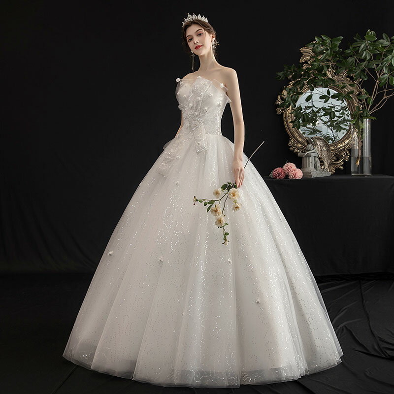 ウェディングドレス 花嫁 挙式 ブライダル 結婚式 wedding dress 披露宴 ロングドレス 二次会 フォーマルドレス お嬢様 優雅 淑女 綺麗 海外撮影 お呼ばれ セミオーダー/編み上げ