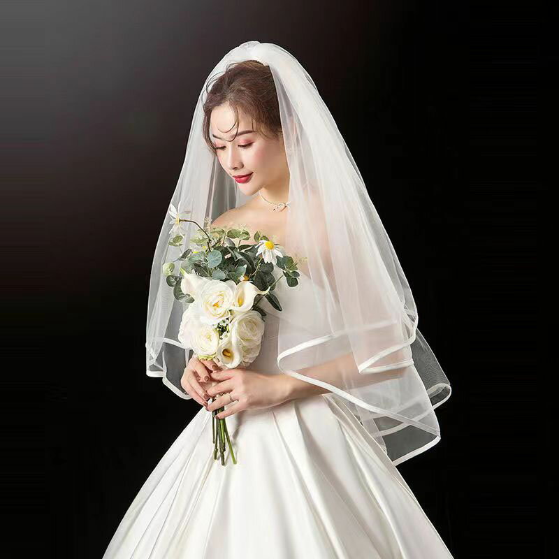 ショートベール フェイスアップベール ウエディングベール ベールダウン 結婚式ベール 花嫁 披露宴 二次会 ブライダルベール マリアベール オフホワイト