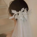ウェディングベール コーム付きベール ウエディングベール ミドルベール レースフラワー パール ブライダル 結婚式 二次会 披露宴 花嫁 前撮り 海外挙式 上品