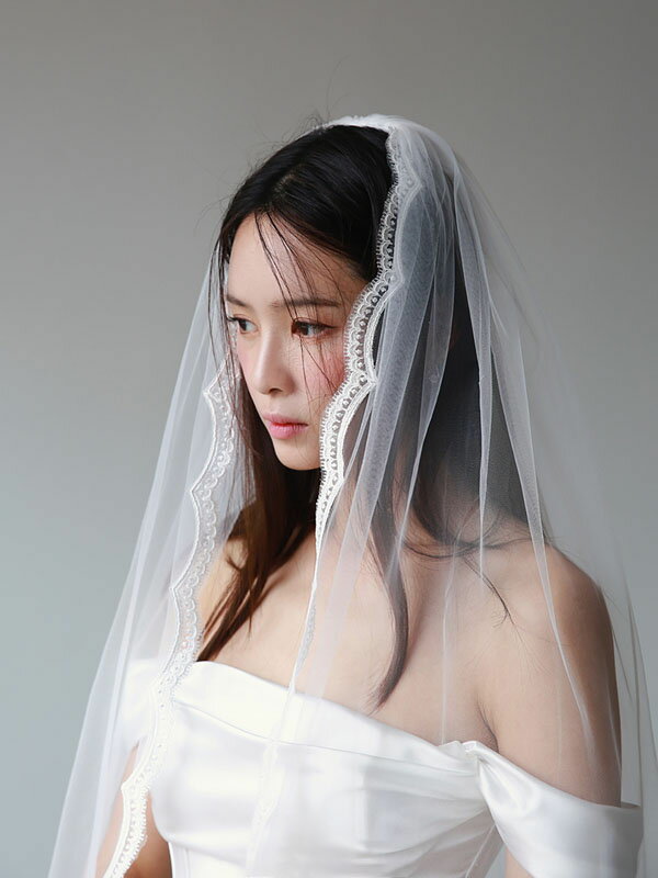 ウエディングベール ウェディングベール マリアベール レースエンジ ロングベール チャペルベール ブライダル 結婚式 二次会 披露宴 花嫁 前撮り 上品 ヘアアクセサリー ヴェール ヘッドドレス veil 髪飾り 海外挙式 花嫁小物 2次会 オフホワイト チュール