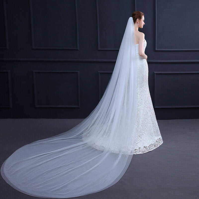 ウェディングベール 2層 ウエディングベール シンプル ヴェール ロング丈 ブライダル小物 結婚式 二次会 披露宴 海外挙式 前撮り 教会式 チャペル式 白 格安
