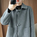 ウールコート レディース コート秋冬 おしゃれ ファッション 着痩せ カシミヤ ウィ ladies ショートジャケット アウター ミドル丈 保温する 通勤(4)
