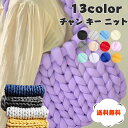 \★最短2~4日で出荷♪クーポン利用後2点目900円OFF/送料無料 チャンキーニット 毛糸 DIY手編み バッグ 幅2.5cm 11m 極太 柔らかい ブラン...