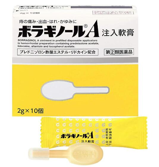 【第(2)類医薬品】天藤製薬 ボラギノールA注入軟膏 2G×10個入