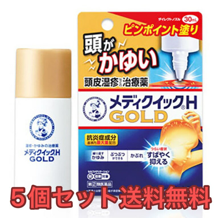 【5個セット】【指定第二類医薬品】メンソレータム メディクイックHゴールド 30ml【送料無料】