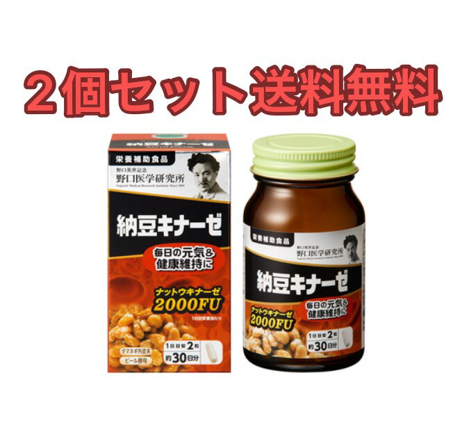 【2個セット】野口医学研究所 納豆キナーゼ 60粒【栄養補助食品】【送料無料】