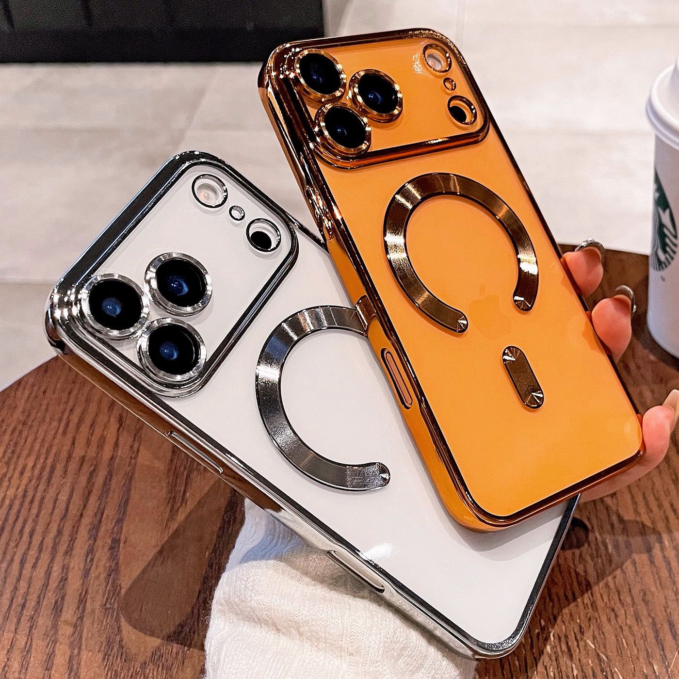 Rakuten - iPhone17 ケース iphone17AIR 電鍍 透明 スマホケース ミラー 超薄 iPhoneケース iphone16proケース iphone15 クリア MagSafe対応 強化ガラス 保護フィルム