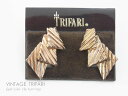 TRIFARI(トリファリ)ゴールドカラー クリップ イヤリング /コスチュームジュエリー 海外輸入 アメリカ ヴィンテージ レトロ おしゃれ 可愛い アンティーク 上品 パーティー フォーマル 結婚式 蚤の市 スーツ 入学式 卒業式 豪華