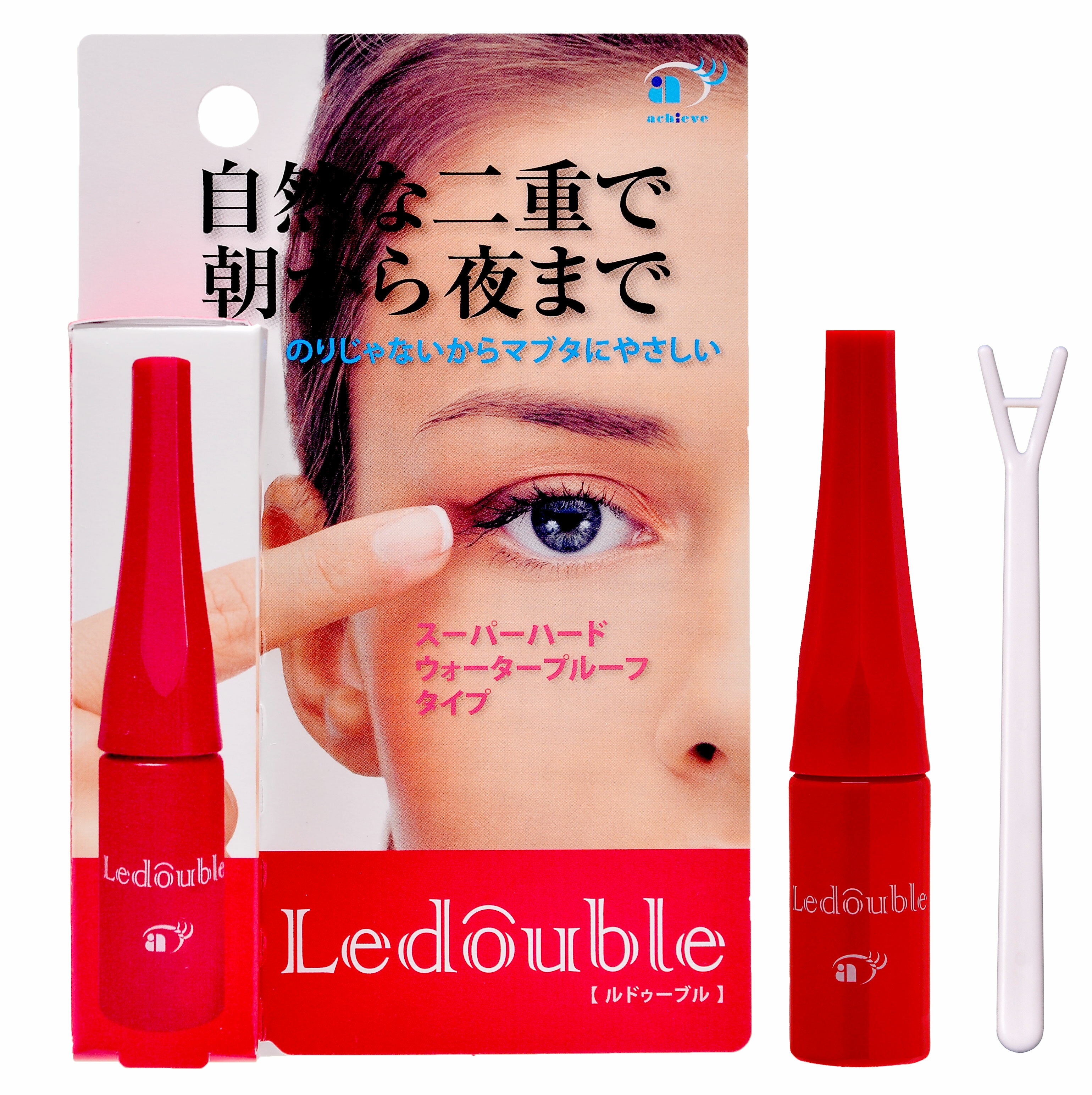 楽天ユニスター ONLINE SHOPルドゥーブル 4ml 二重まぶた形成化粧品 Ledouble 自然な二重で朝から夜まで！のりじゃないからマブタにやさしい♪ │ 二重化粧品 二重まぶた 朝 夜 矯正 クセ付け スーパーハード ウォータープルーフ